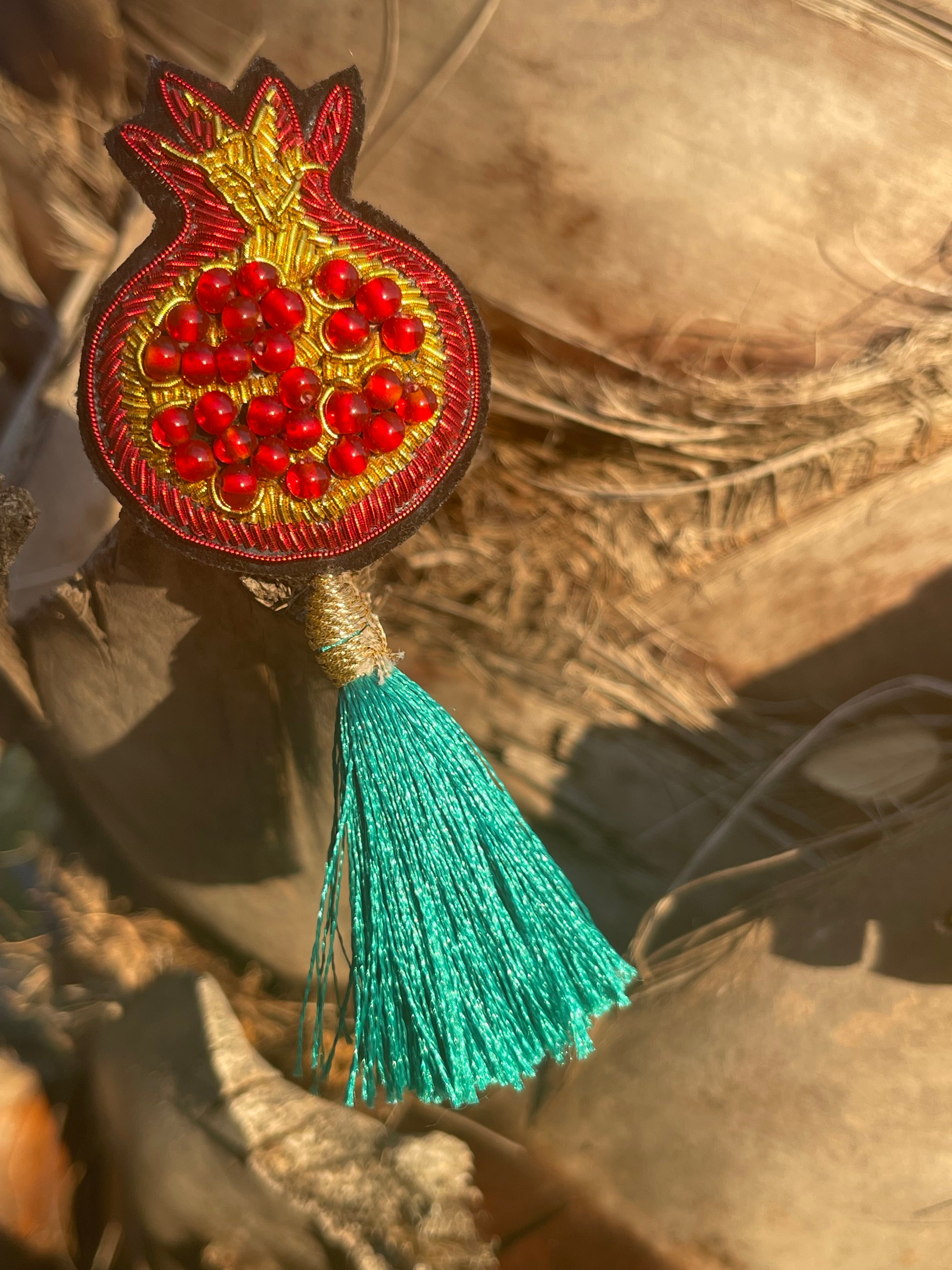 Broche Grenade Brodée